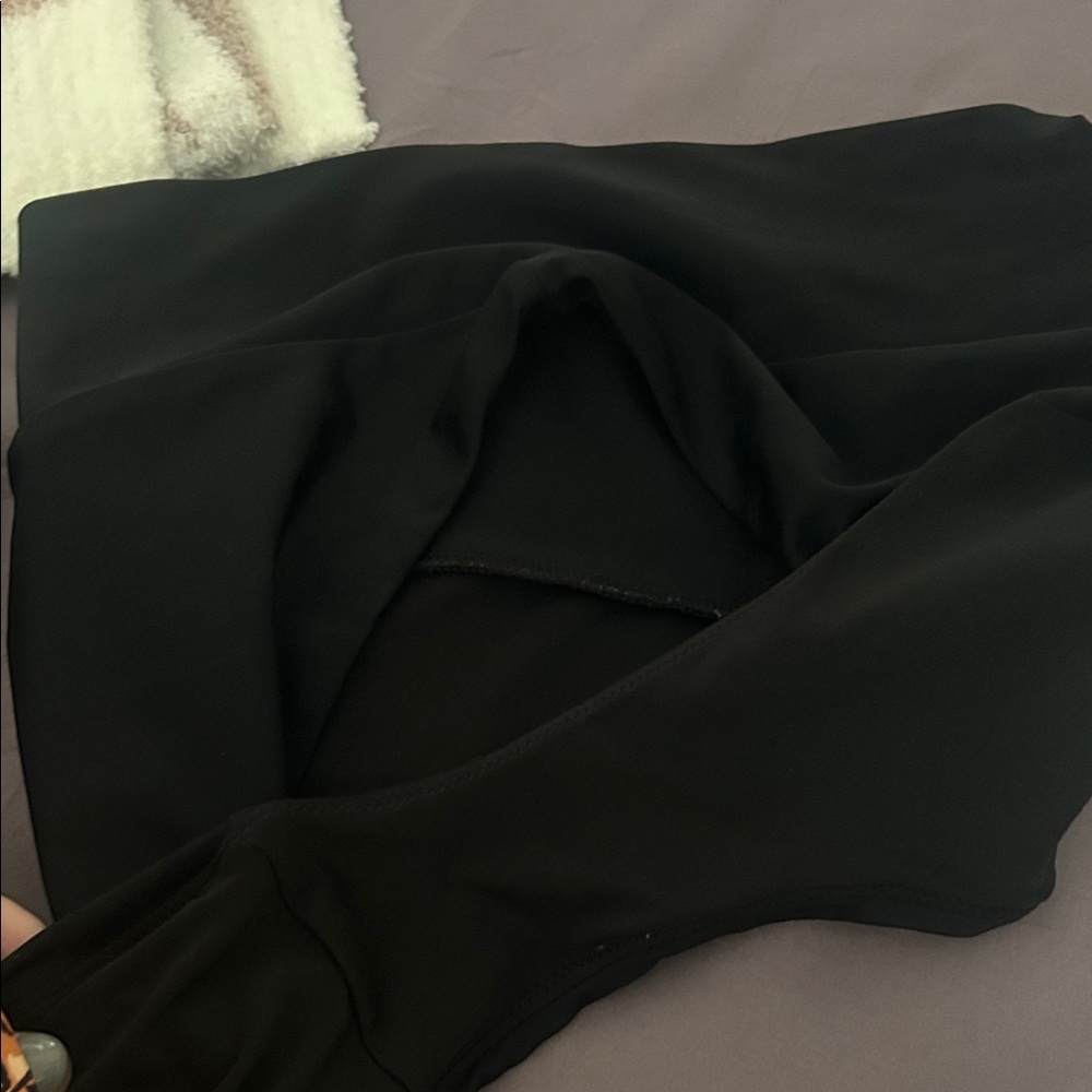 Aerie High-Cut Cheeky Bikini Bottom in Black - Picture 3 of 3